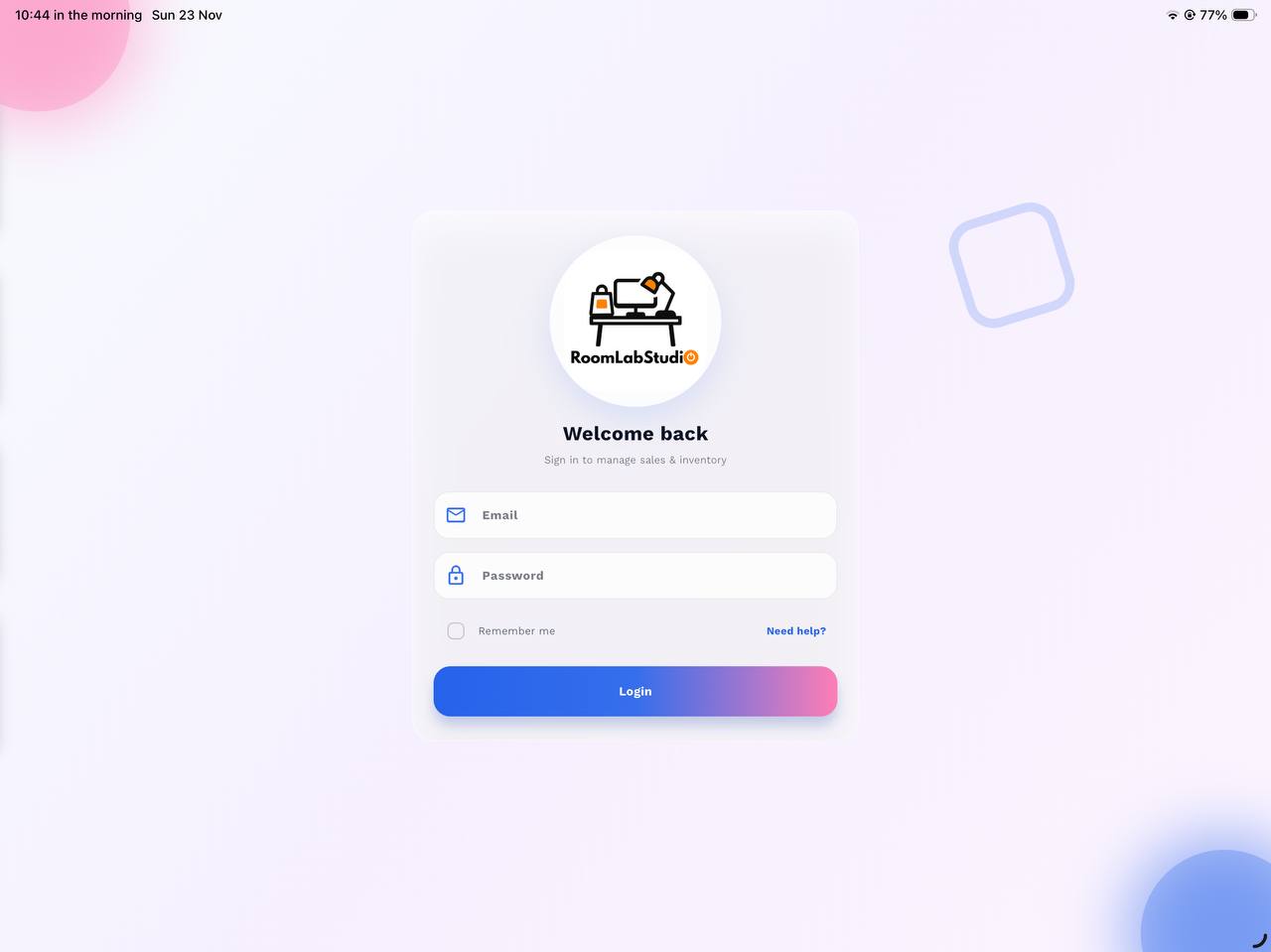 Flutter POS screen 1