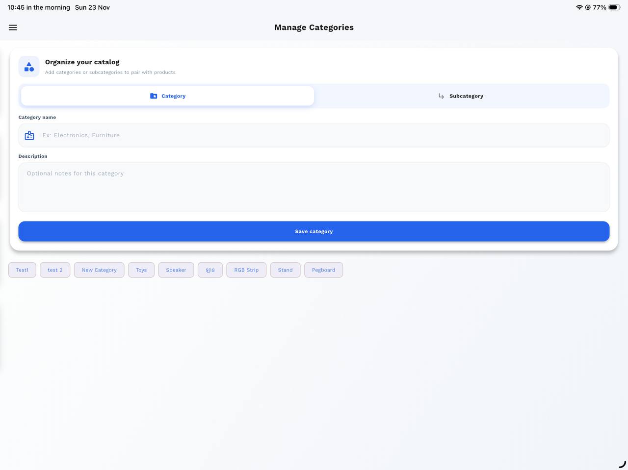 Flutter POS screen 6